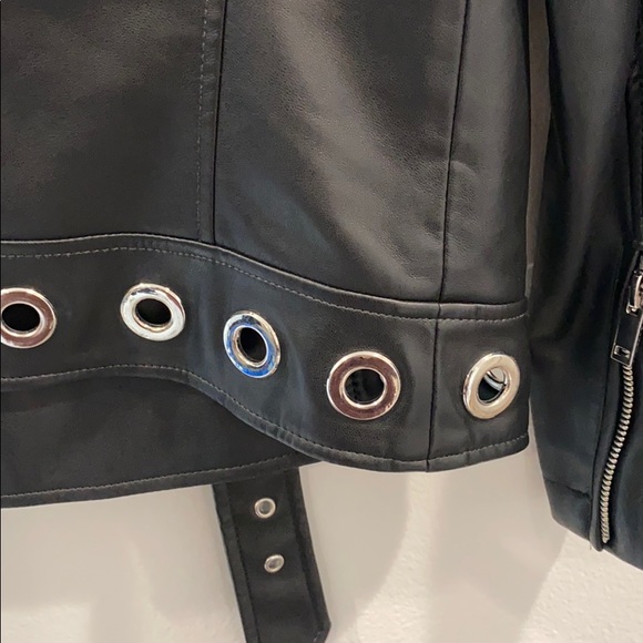 Zara Leather Jacket w/ Grommetss - Picture 3 of 3